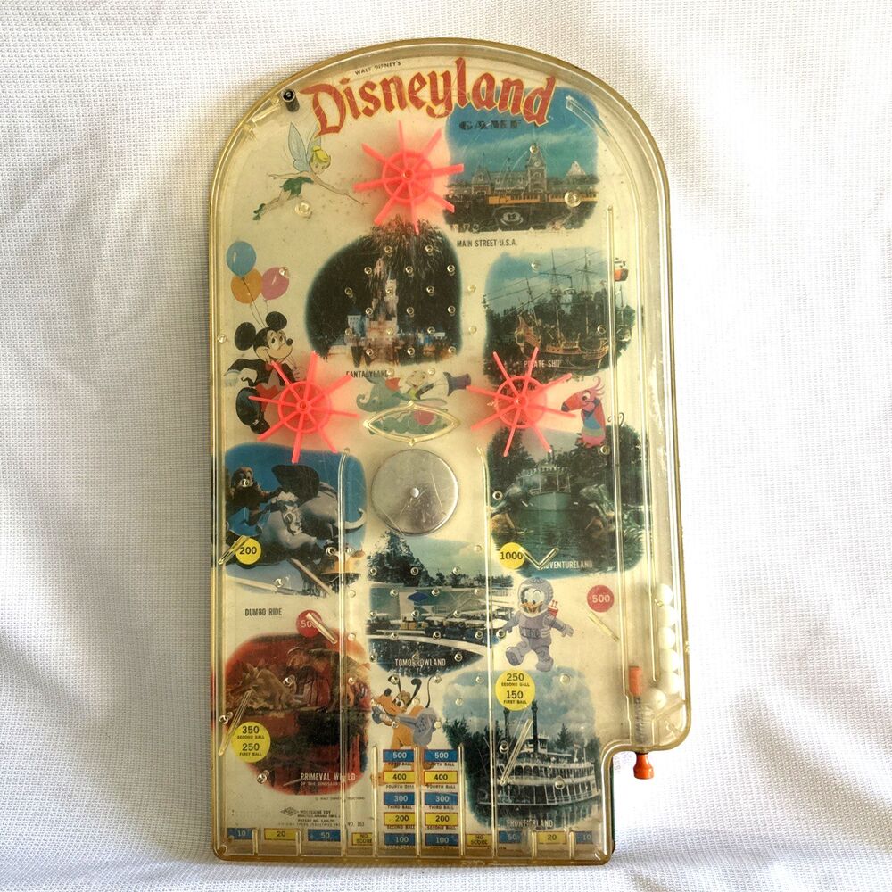 Vintage Walt Disney Disneyland Game Tabletop Pinball Game Wolverine Toys No. 163